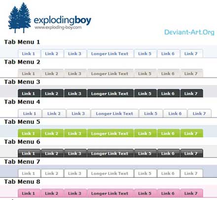 Cssで作るシンプルなタブメニュー Useful Css Menus Designdevelop