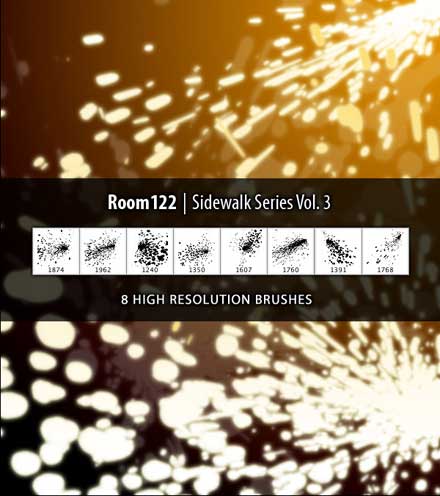 商用可 火花の表現に特化したフリーphotoshopブラシ A Free High Res Photoshop Brush Set Designdevelop