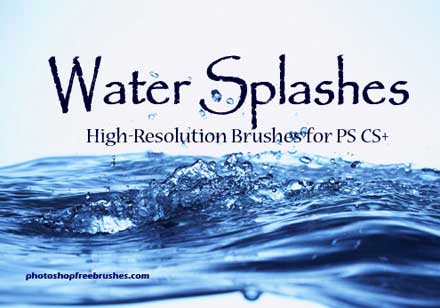 水しぶきを表現できるブラシ Water Effects Photoshop Brushes Designdevelop