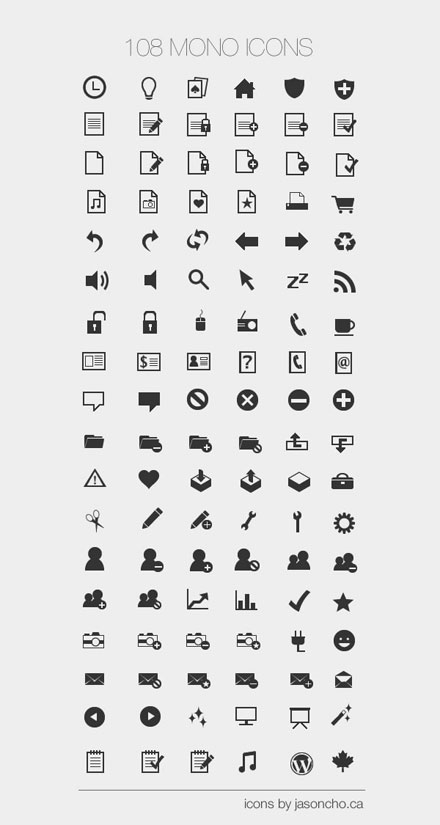 商用化 定番シンプルなアイコンセット 108 Mono Icons Huge Set Of Minimal Icons Designdevelop