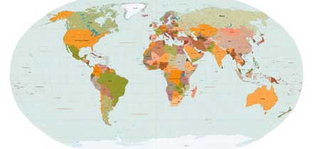 制作に何かと便利なベクターデータで使える世界地図２５選 25 Free