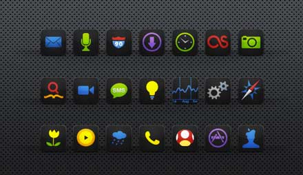 Iphoneアプリ風のアイコン集 40 Beautiful Mac Os X And Iphone Inspired Icon Sets Designdevelop