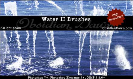 多彩な水の動きを表現できるphotoshopブラシ集 100 Absolutely Free Refreshing Photoshop Water Brushes Designdevelop