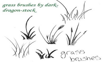 さまざまな草を表現できるphotoshopブラシセット集 A Collection Of Free Photoshop Grass Brush Sets Designdevelop