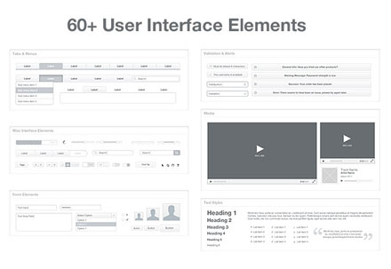 ワイヤーフレーム制作のための素材セット The Ultimate Wireframe Ui Kit Designdevelop