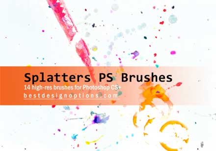 ペンキの飛び跳ねたような躍動感を表現できる Photoshopブラシとテクスチャまとめ Paint Splatters Photoshop Brushes Textures Designdevelop