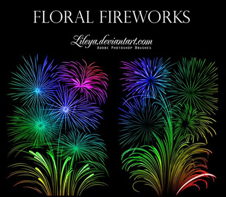 花火を簡単に再現できるphotoshopブラシセット30 30 Brilliant Photoshop Fireworks Brushes Designdevelop