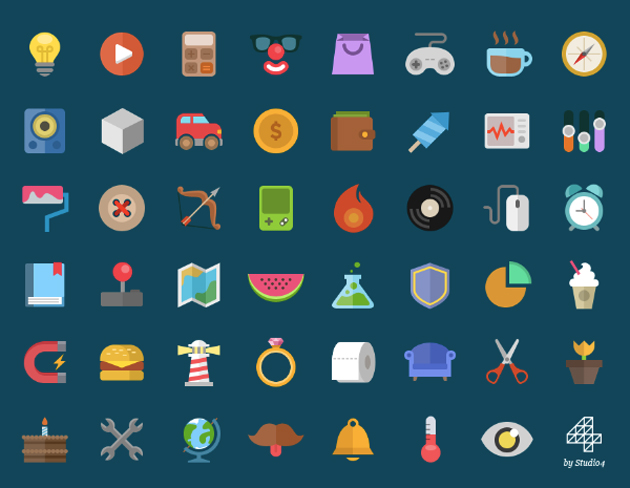 ポップなテイストを演出できるフリーフラットアイコン Free Flat Icons 2 Designdevelop