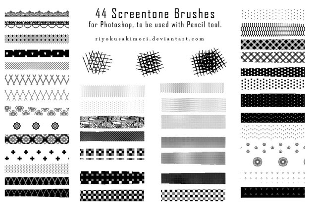 スクリーントーンをブラシで手軽に表現できる 44 Pixel Screentone Brushes Designdevelop