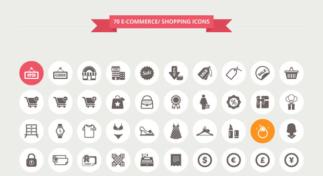 ショッピングサイトに是非利用したいアイコンセット Ecommerce Shopping Icon Set Designdevelop