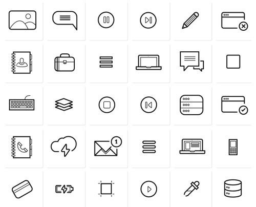 シンプルテイストのデザインにぴったりなアウトラインアイコンセット 260 Free Outline Icons For Designers Designdevelop