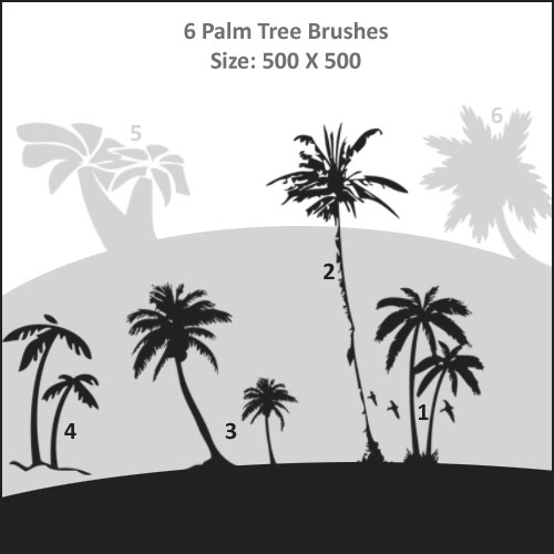 ヤシの木を簡単に描き出せるphotoshopブラシコレクション A Mini Collection Of Free Palm Tree Brushes For Photoshop Designdevelop