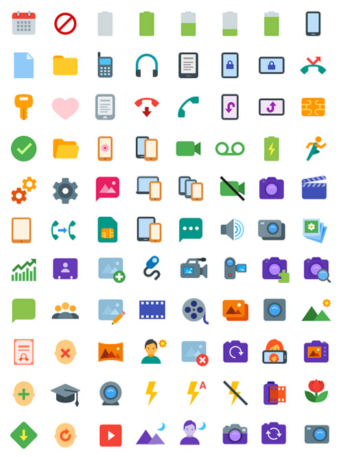 カラフルなフリーフラットアイコンが300個揃った 300 Free Flat Color Icons Designdevelop