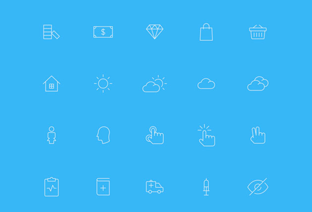 フリーで使用可能 豊富に種類の揃ったラインアイコンまとめ 1000 Free Thin Line Icons For Web And App Design Projects Designdevelop