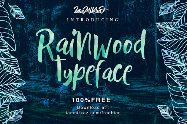 Rainwood_brush_font