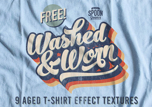 着古されたtシャツのプリントのような かすれた テクスチャー 9 Free Washed Worn Aged T Shirt Effect Textures Designdevelop