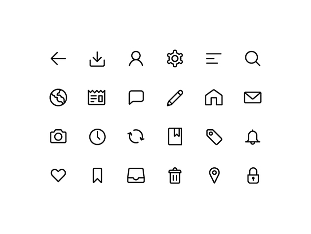 シンプルでハイクオリティなミニマルデザインのフリーアイコンまとめ 11 Free High Quality Line Icon Sets Designdevelop