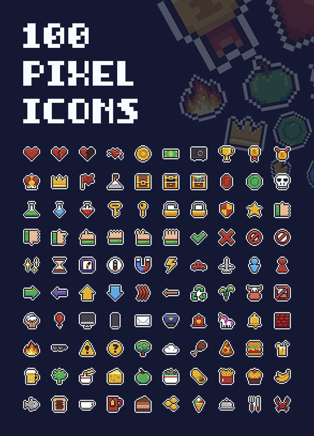 アナログゲームのイメージをデザインに ピクセルアイコンセット Mario Pixel Icon Collection Designdevelop