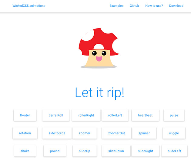 マイクロインタラクションに使えそうなcssアニメーション Wickedcss Animations Designdevelop